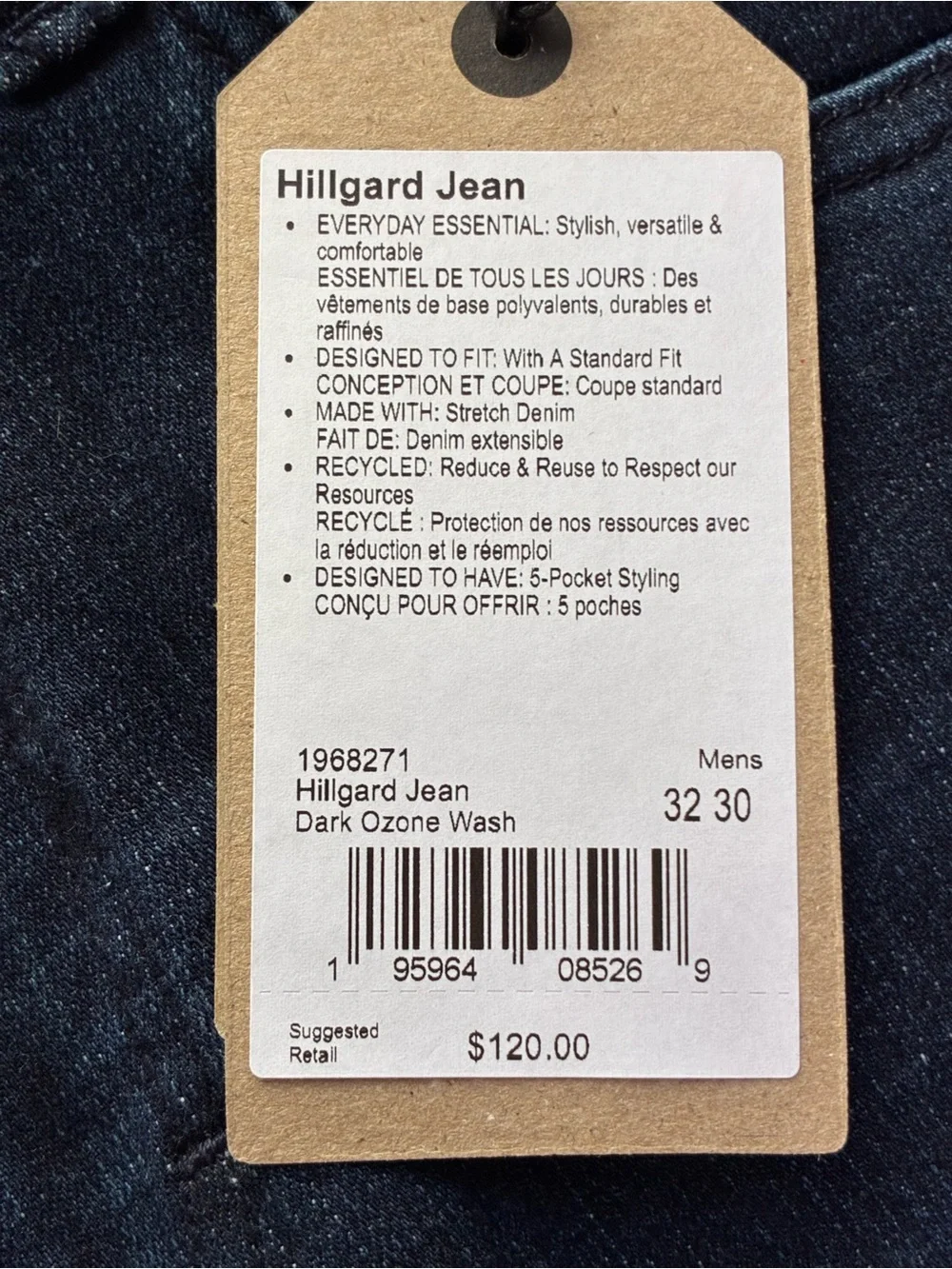 Prana Hillgard Jeans | Slim | Dark Ozone Wash | 32x30| NWT